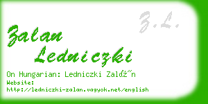 zalan ledniczki business card